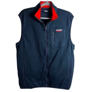 Chaps Sport Navy Full Zip Vest Size Medium Sporty Golf Athleisure‎ Casual NEW